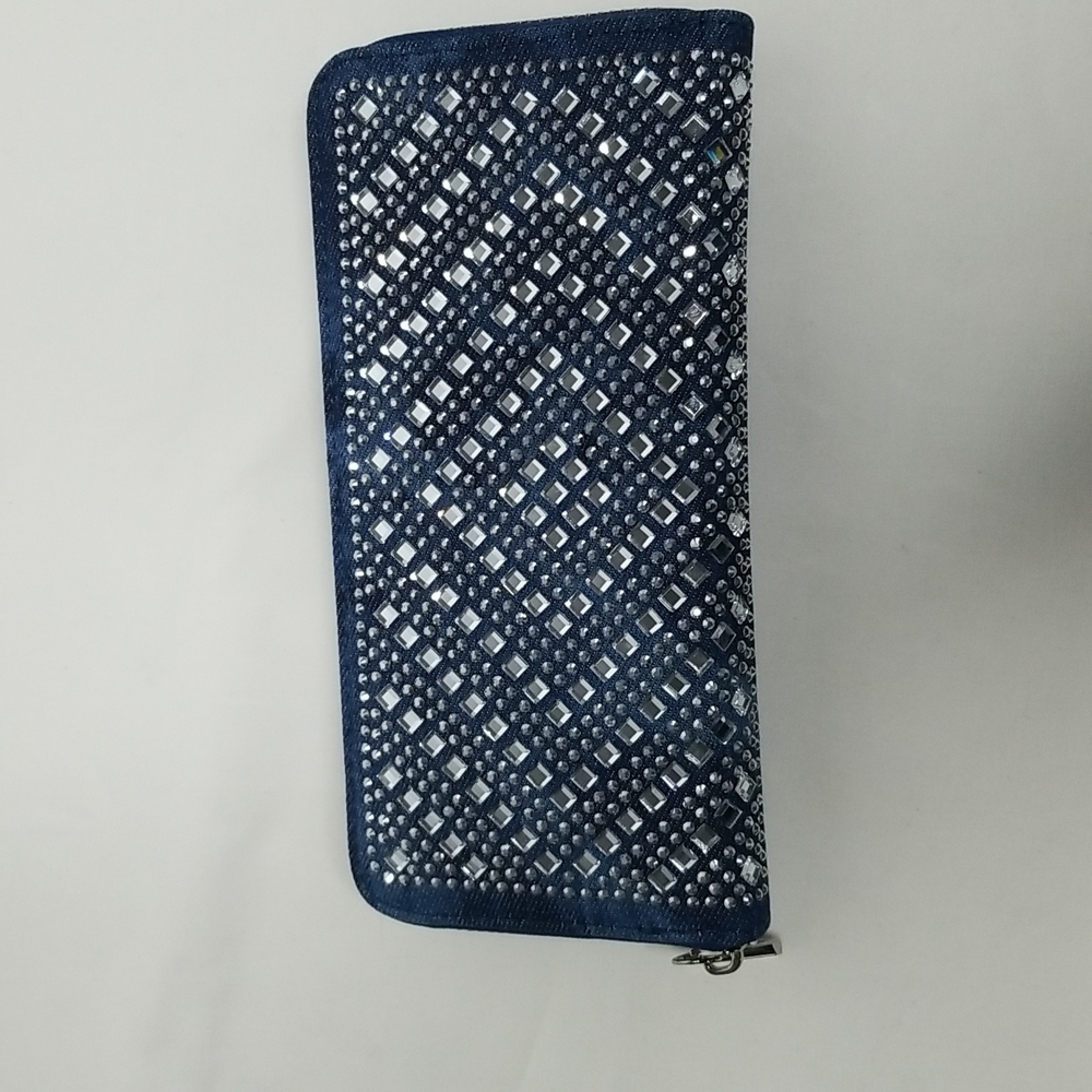 Denim bling wallet